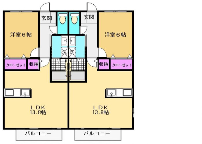 【間取り】 | ブルックハウス大橋 | 現況優先。