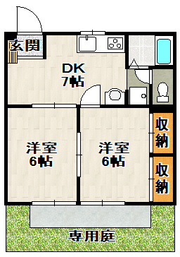 スカイハイツ安倉の間取り