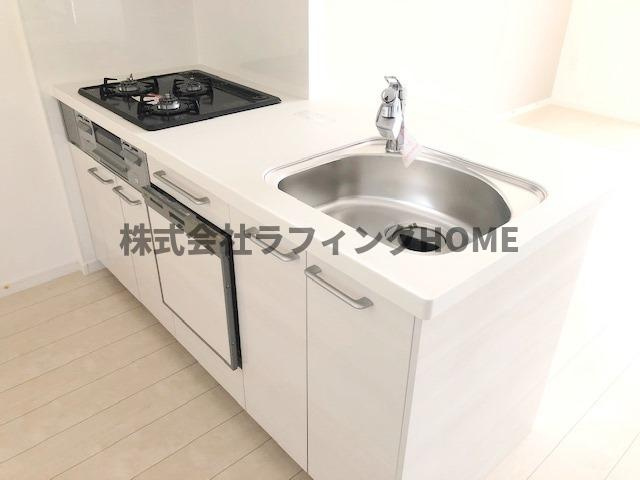 久留米市野中町の賃貸マンションのキッチン|きれいなキッチンです