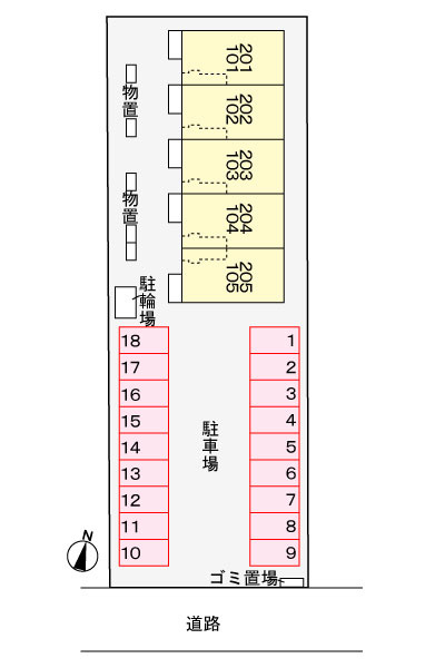 ミルローズの駐車場|駐車場