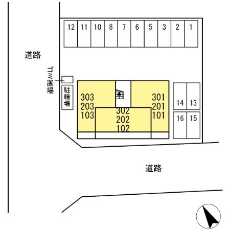ヒュッゲ大山　　刈谷市近郊の賃貸はクラスホーム刈谷店の駐車場