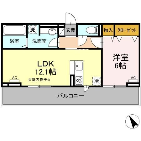 ヒュッゲ大山　　刈谷市近郊の賃貸はクラスホーム刈谷店の間取り