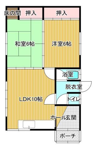登別市登別東町4丁目16-3戸建の間取り