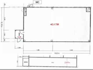大津市南郷１丁目の店舗一部の間取り