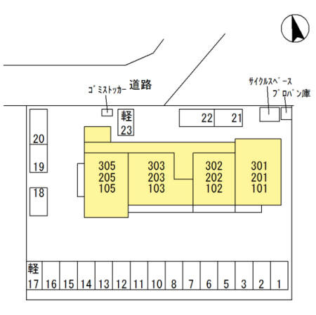 Ｆａｍｉｌｌｅ Ｍａｅｂａｓｈｉの区画図|高崎、前橋、伊勢崎エリアのお部屋探しはエンドスケープまで！お客様の理想お聞かせ下さい♪