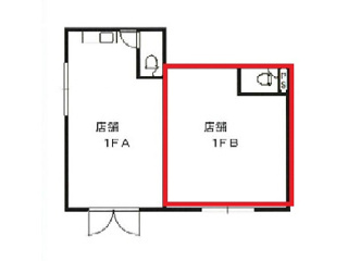 湖南市中央５丁目の事務所の区画図