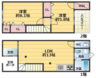 【間取り】 | 西三国3丁目　中古戸建て