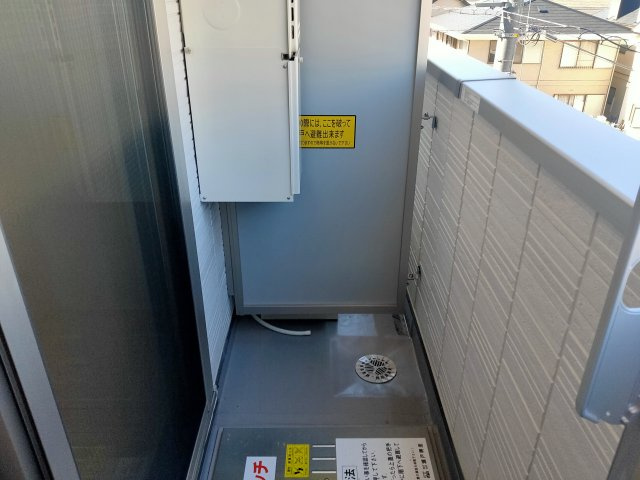 ルリアン北小岩Ⅲのバルコニー|写真は307号室のもの、同タイプです。