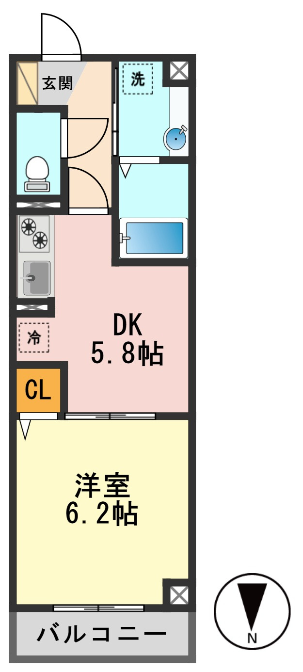ルリアン北小岩Ⅲの間取り