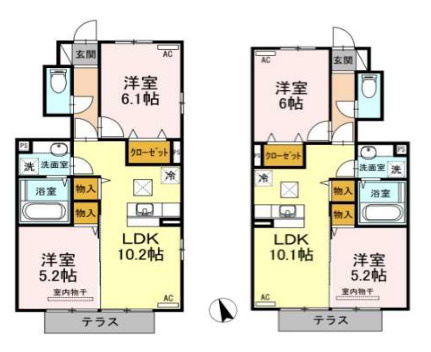 メゾンブランシェⅢの間取り