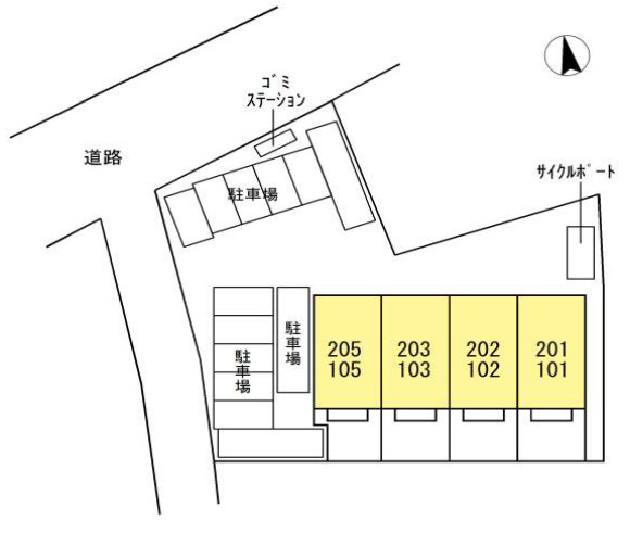 メゾンブランシェⅢの区画図