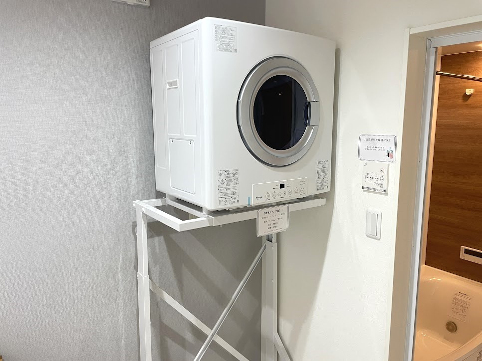 山形市みはらしの丘建売住宅の脱衣所|ガス乾燥機の乾太くん標準装備です。