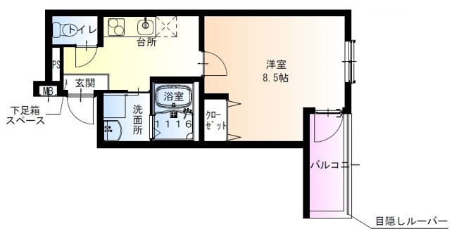 【間取り】 | フジパレス平野郷Ⅲ番館