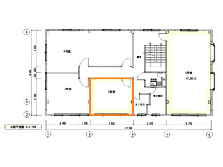 栗東市下鈎の事務所の区画図