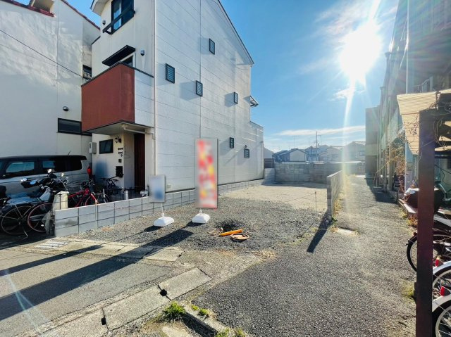 嵯峨野芝野町　建築条件付土地の外観|おうちの裏側には高い建物がないので裏側からも採光を確保できるので明るいおうちに♪