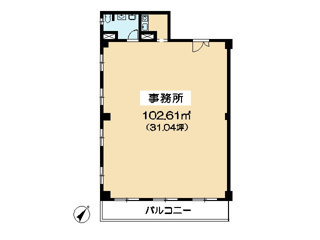 近江八幡市鷹飼町の店舗事務所の間取り