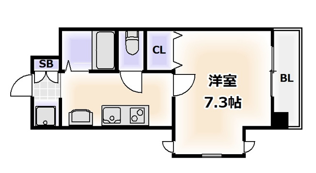【間取り】 | ジュネーゼグラン難波ミラージュ 