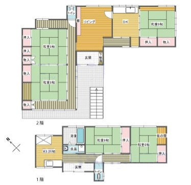【間取り】 | 東伊豆町稲取　戸建 | 図面と現況が相違する場合は現況優先と致します。