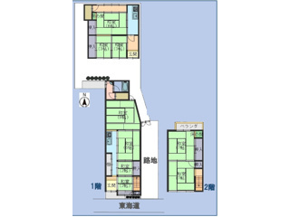 大津市追分町の店舗事務所の区画図