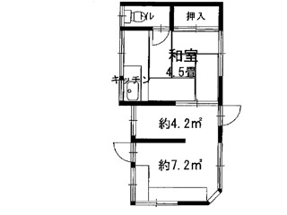 大津市馬場３丁目の店舗一部の間取り