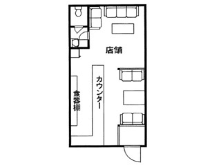 湖南市三雲の店舗一部の間取り