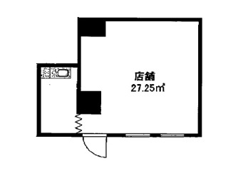 栗東市上鈎の店舗事務所の間取り