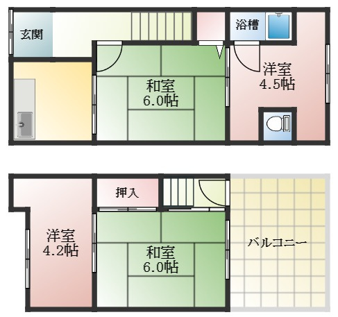 【間取り】 | 三宅西テラスハウス