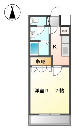 【間取り】 | 昴一番館 | 1Kのお部屋です