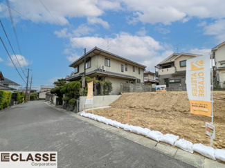 【前面道路含む現地写真】 | 城陽市寺田尼塚　C号地　売土地　建築条件付き