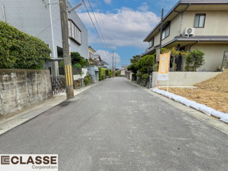 【前面道路含む現地写真】 | 城陽市寺田尼塚　C号地　売土地　建築条件無し