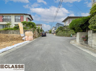 【前面道路含む現地写真】 | 城陽市寺田尼塚　D号地　売土地　建築条件無し