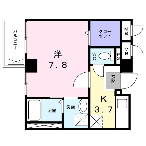 ライゼ　イヅミヤ　Ⅰの間取り