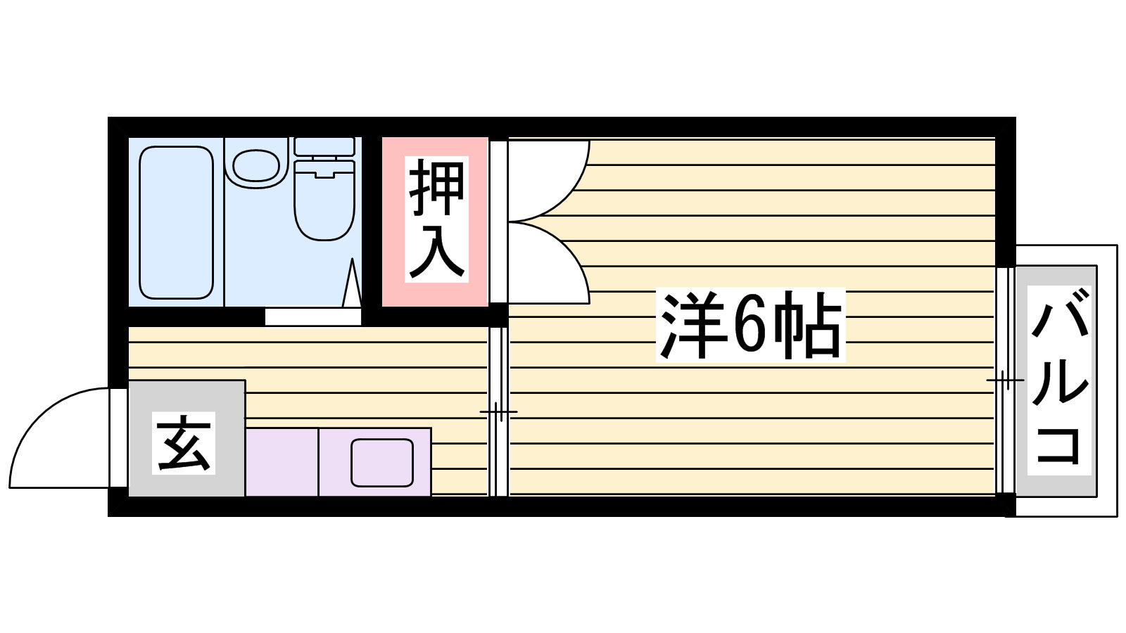 若宮ハイツの間取り