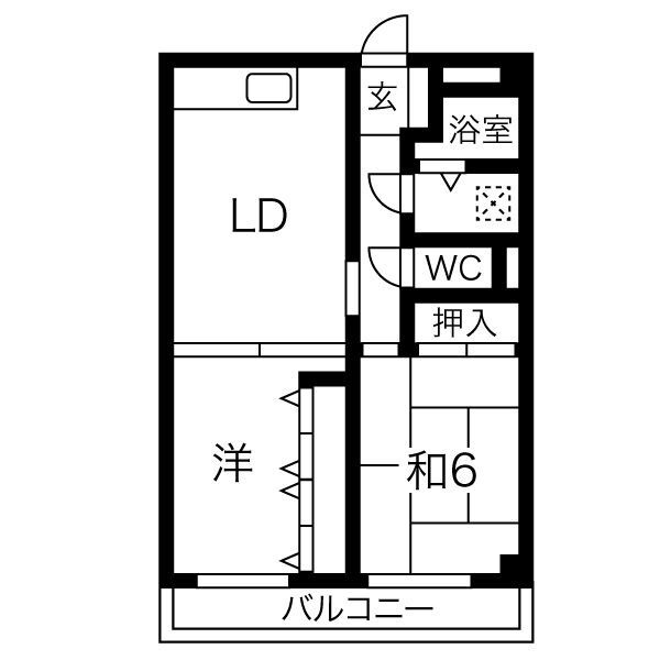 ハッピーコート駅南大路の間取り