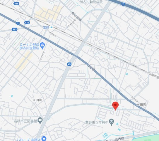 高砂市米田町米田　中古戸建の地図