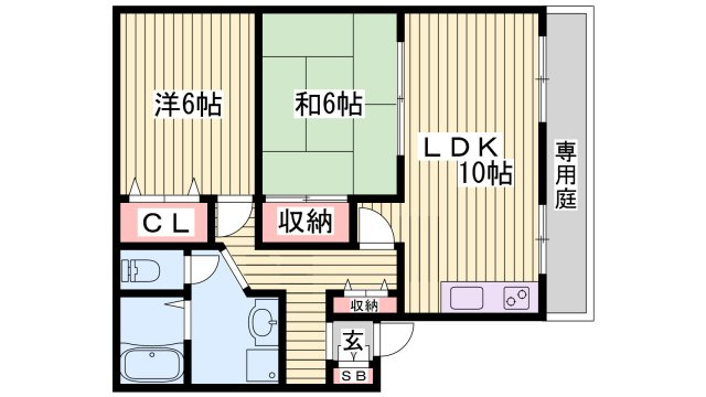 メゾンフィディリオＢ棟の間取り