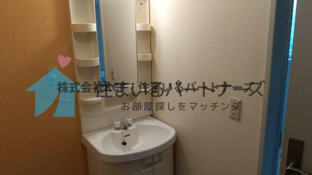 国分ガーデンハイツG棟の洗面所|使いやすい洗面所です