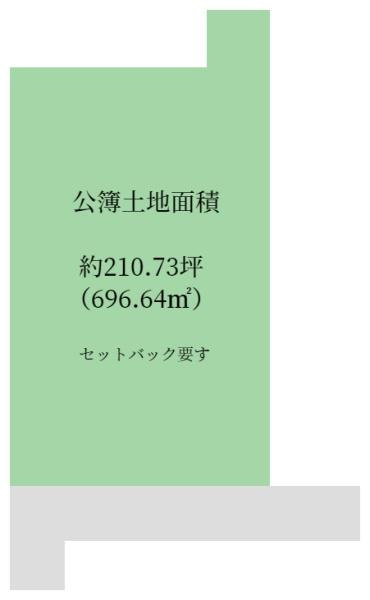 和歌山市黒田の売地の土地図|土地面積696.64平米