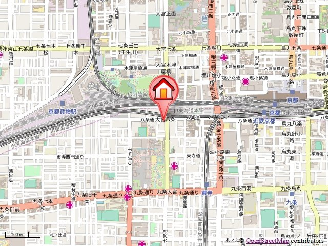アクアプレイス京都東寺の地図