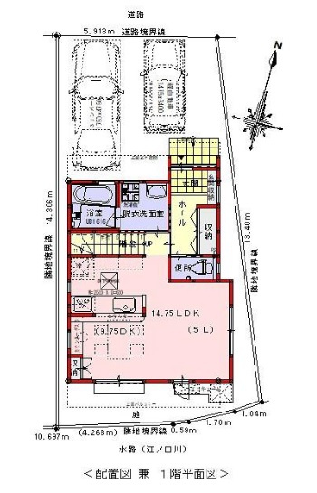 旭天神町　中古戸建（未入居物件）　B号棟のその他|配置図