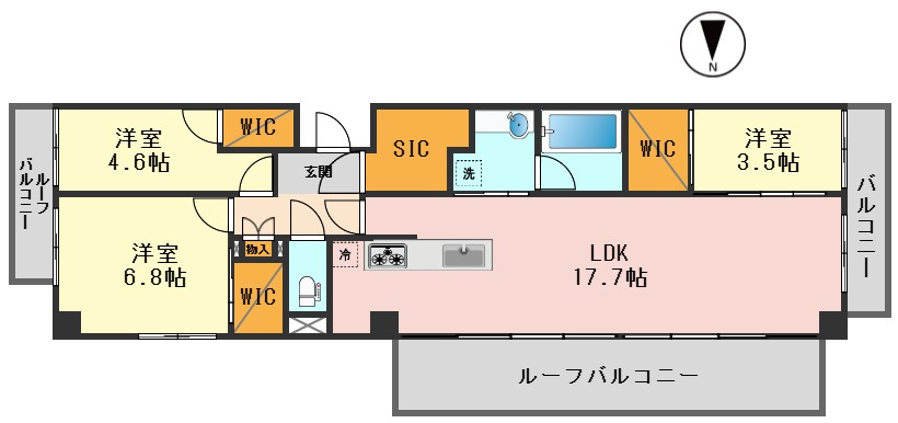 デュオフラッツ篠崎の間取り