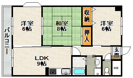 ハイフィールドKの間取り