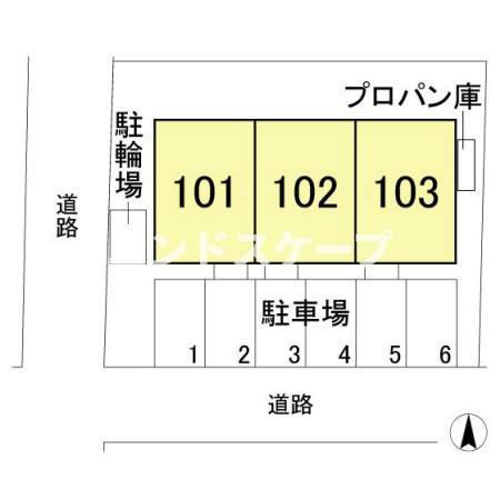 ソラティーオの区画図|高崎、前橋、伊勢崎エリアのお部屋探しはエンドスケープまで！お客様の理想お聞かせ下さい♪