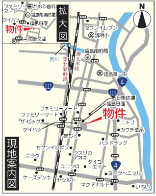 【地図】 | Livele Garden.S　郷野目第2　1号棟 | 国道4号線や国道115号線へのアクセスらくらく♪