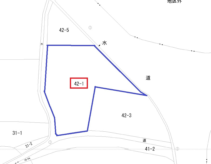 須賀川市梅田字裏田　土地の土地図