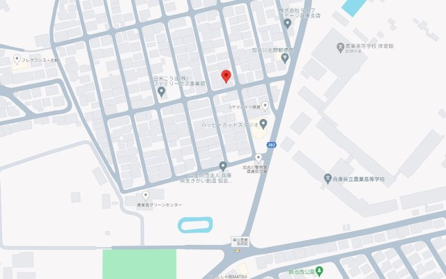 加古川市平岡町新在家　中古戸建の地図|JR「東加古川」駅まで徒歩約17分です。