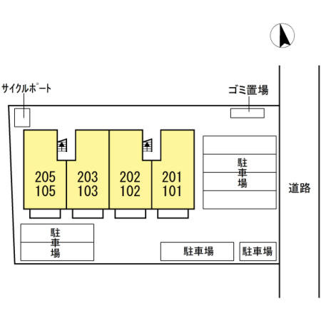 セジュールグレイスⅢの区画図