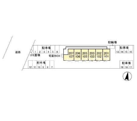 大黒屋　十五番館の区画図