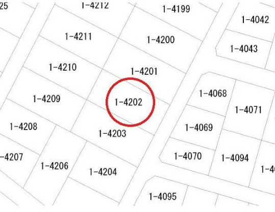 天栄村別荘地の区画図