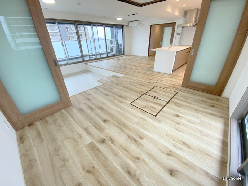 AsSkyFloor 仲介手数料無料の居間・リビング